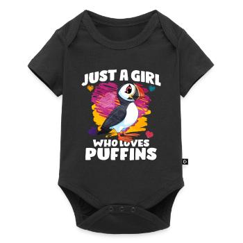 Puffin Bird Gift - Baby Premium short-sleeve bodysuit - black - Front