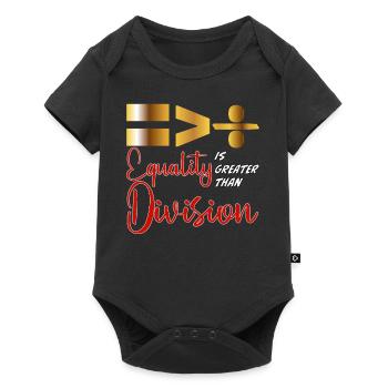 Equality is greater than division Black History - Baby Premium short-sleeve bodysuit - black - Front