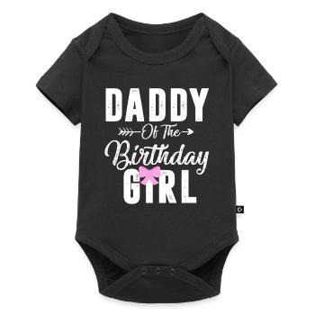 Daddy of the birthday daughter girl matching famil - Baby Premium short-sleeve bodysuit - black - Front