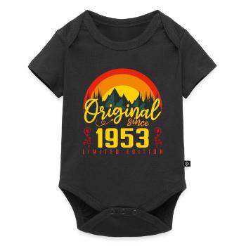 Anniversaire 1953 Anniversaire né en 1953 cadeau - Body à manches courtes Premium Bébé - noir - Devant