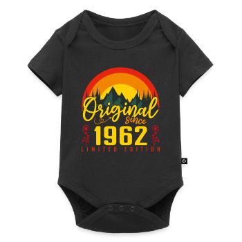 Birthday 1962 Birthday Born in 1962 Gift - Baby Premium short-sleeve bodysuit - black - Front