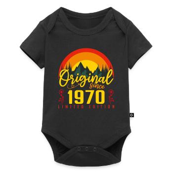 Anniversaire 1970 Anniversaire né en 1970 cadeau - Body à manches courtes Premium Bébé - noir - Devant