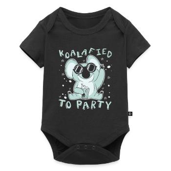 Koalafied To Party Koalabear Amoureux de l’eucalyptus - Body à manches courtes Premium Bébé - noir - Devant