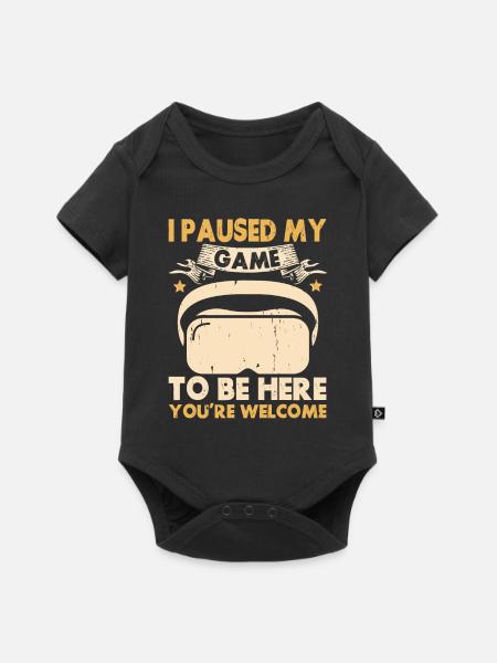 Virtual Reality VR Gamer Funnz - Baby Premium Kurzarmbody - Schwarz