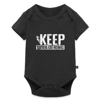 Keep Bouldering - Baby Premium short-sleeve bodysuit - black - Front