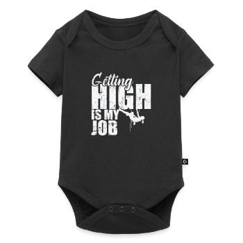 Se défoncer, c’est mon boulot Escalade de bloc - Body à manches courtes Premium Bébé - noir - Devant