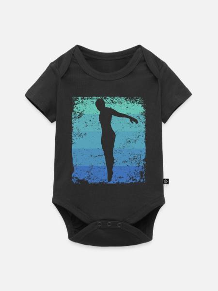 Synchronisierter Wassertaucher High Diver - Baby Premium Kurzarmbody - Schwarz