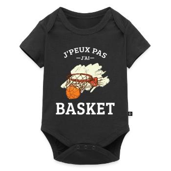 Je Peux pas j'ai Basket Basket-Ball Basketteur fan - Body à manches courtes Premium Bébé - noir - Devant