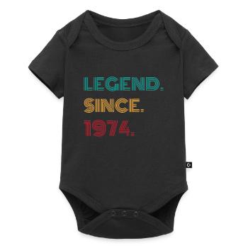 Légende depuis 1974 cadeau d’anniversaire - Body à manches courtes Premium Bébé - noir - Devant