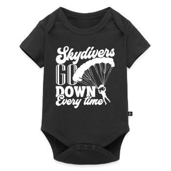 Skydiving Skydivers Go Down Every Time - Baby Premium short-sleeve bodysuit - black - Front