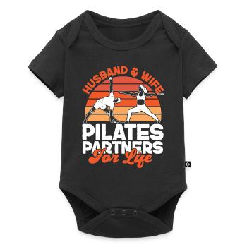 Pilates Instructor Teacher Husband - Baby Premium short-sleeve bodysuit - black - Front
