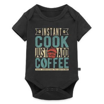 Cuisson instantanée Il suffit d’ajouter du café - Body à manches courtes Premium Bébé - noir - Devant