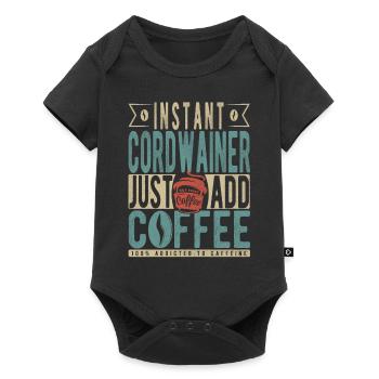 Cordon instantané Il suffit d’ajouter du café - Body à manches courtes Premium Bébé - noir - Devant
