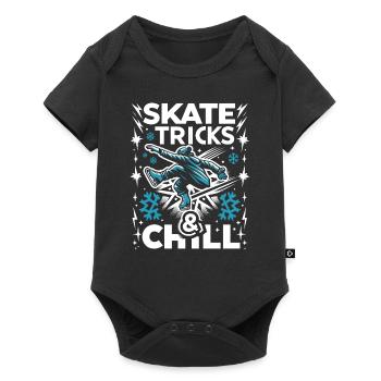 Patinage sur glace Patineurs sur glace - Body à manches courtes Premium Bébé - noir - Devant