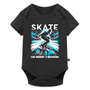 Patinage sur glace Patineurs sur glace - Body à manches courtes Premium Bébé - noir - Devant