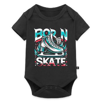 Patinage sur glace Patineurs sur glace - Body à manches courtes Premium Bébé - noir - Devant