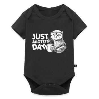 Otter - Baby Premium Kurzarmbody - Schwarz - Vorne