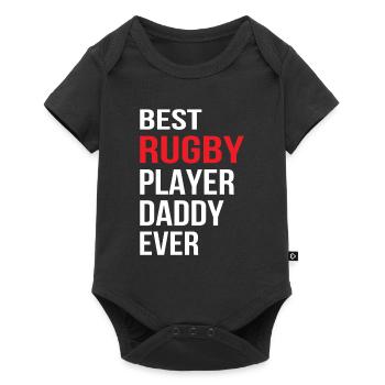 Best Rugby Player Daddy Ever - Rugby Player Daddy - Baby Premium short-sleeve bodysuit - black - Front