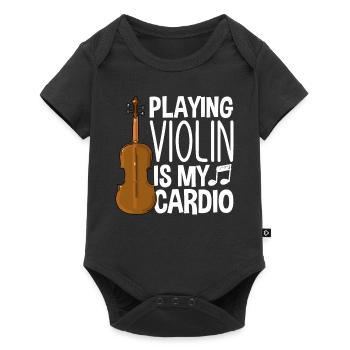 Violon Violon Violoniste Joueur de violon - Body à manches courtes Premium Bébé - noir - Devant