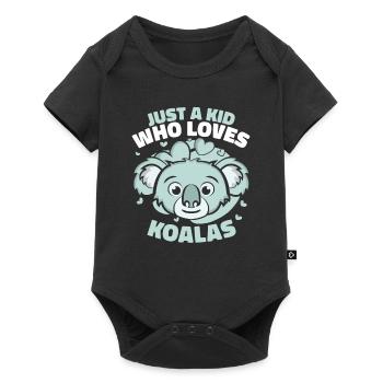 Just A Kid Who Loves Koalas Koalabear Eucalyptus - Baby Premium short-sleeve bodysuit - black - Front