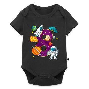 8 Birthday Space Space Astronaut 8 Years - Baby Premium short-sleeve bodysuit - black - Front