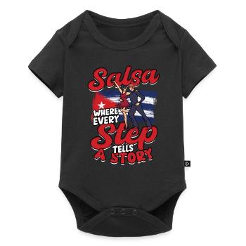 Salsa où chaque pas raconte une histoire - Body à manches courtes Premium Bébé - noir - Devant