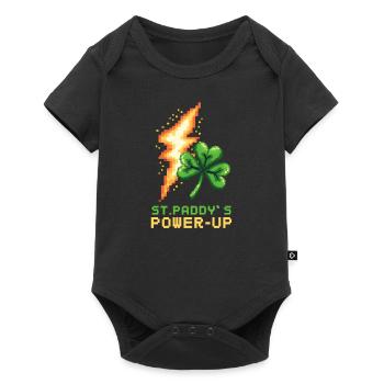 St. Patricks Day Gaming St. Paddy's Power-Up - Baby Premium short-sleeve bodysuit - black - Front