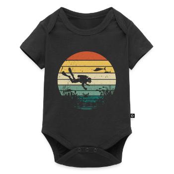 Diving Diver Ocean Lovers - Baby Premium short-sleeve bodysuit - black - Front