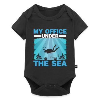 Diving Diver Ocean Lovers - Baby Premium short-sleeve bodysuit - black - Front
