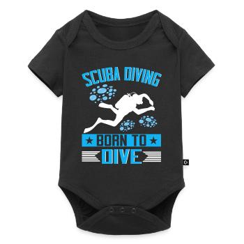 Diving Diver Ocean Lovers - Baby Premium short-sleeve bodysuit - black - Front