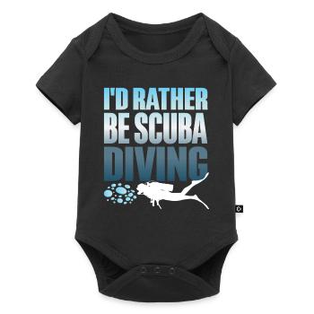Diving Diver Ocean Lovers - Baby Premium short-sleeve bodysuit - black - Front
