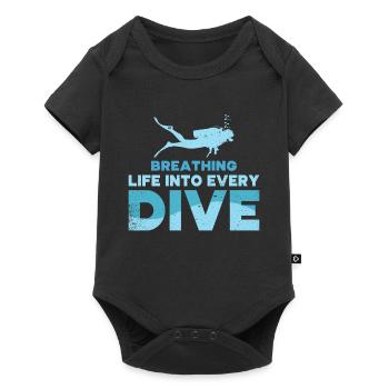 Diving Diver Ocean Lovers - Baby Premium short-sleeve bodysuit - black - Front