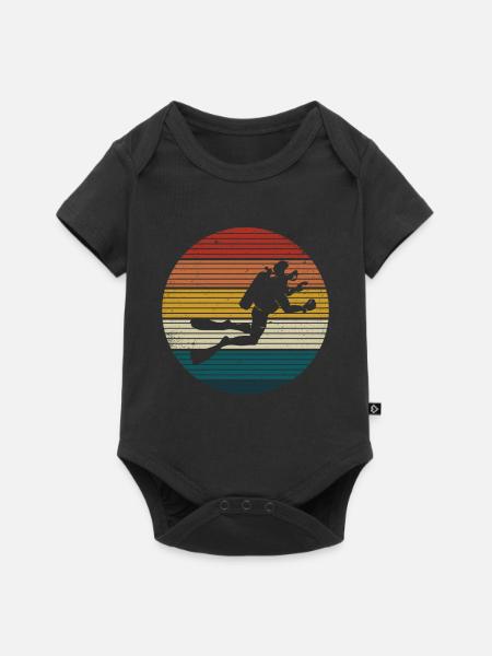 Tauchschung Taucher Ozeanliebhaber - Baby Premium Kurzarmbody - Schwarz