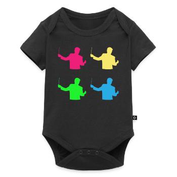 Colored Conductors - Musical Gift - Baby Premium short-sleeve bodysuit - black - Front