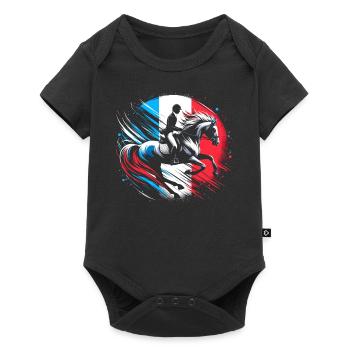 Entraîneur de compétition équestre en France - Body à manches courtes Premium Bébé - noir - Devant