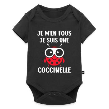 Citation Humour Petite coccinelle - Body à manches courtes Premium Bébé - noir - Devant