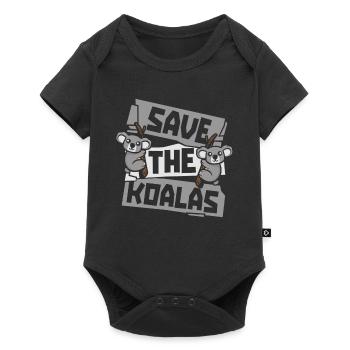 Save The Koalas Koalabear Eucalyptus Lover Koala - Baby Premium short-sleeve bodysuit - black - Front