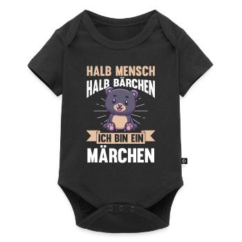 Mi-humain, mi-ours - Body à manches courtes Premium Bébé - noir - Devant