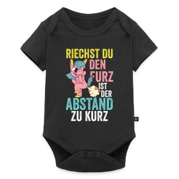 Riechst Du Den Furz Ist Der Abstand Zu Kurz - Baby Premium Kurzarmbody - Schwarz - Vorne