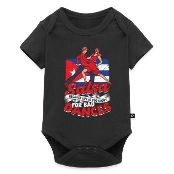 Salsa parce que la vie est trop courte pour les mauvaises danses - Body à manches courtes Premium Bébé - noir - Devant