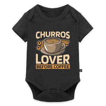 Amateur de churros avant l’amateur de café mexicain - Body à manches courtes Premium Bébé - noir - Devant