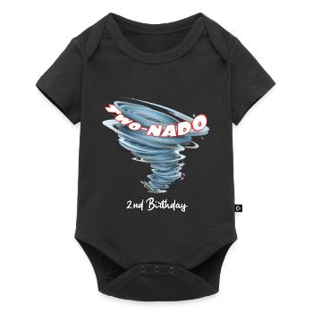 Two-nado Warning 2nd Birthday Tornado Themed Birth - Baby Premium short-sleeve bodysuit - black - Front