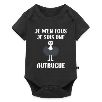 Humour autruche - Body à manches courtes Premium Bébé - noir - Devant