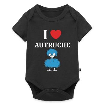 Humour autruche - Body à manches courtes Premium Bébé - noir - Devant