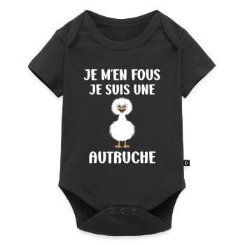 Humour autruche - Body à manches courtes Premium Bébé - noir - Devant