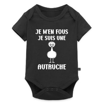 Humour autruche - Body à manches courtes Premium Bébé - noir - Devant