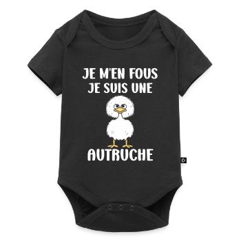 Humour autruche - Body à manches courtes Premium Bébé - noir - Devant