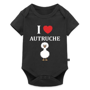 Humour autruche - Body à manches courtes Premium Bébé - noir - Devant