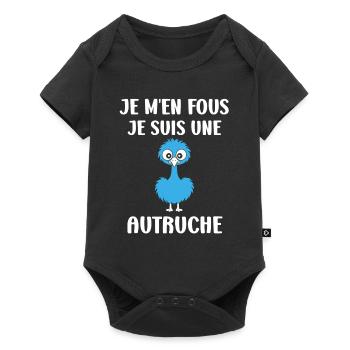 Humour autruche - Body à manches courtes Premium Bébé - noir - Devant