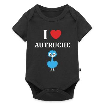 Humour autruche - Body à manches courtes Premium Bébé - noir - Devant